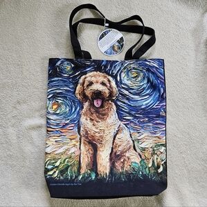 Lumagallerie Golden Doodle Tote Bag by Aja Trier - NWT